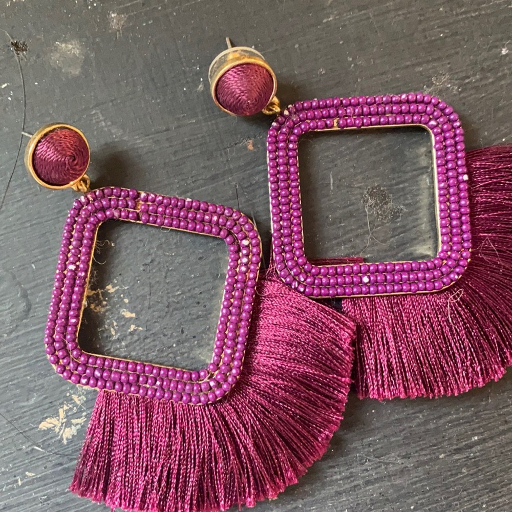 Purple earrings